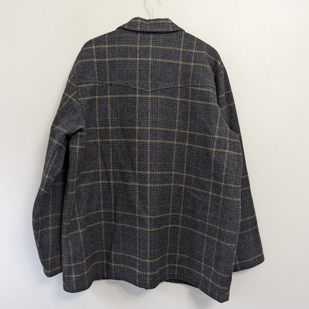Vintage 50s Woolrich Woolen‎  Mills Plaid Utility Pocket Chore Coat - Picture 10 of 15